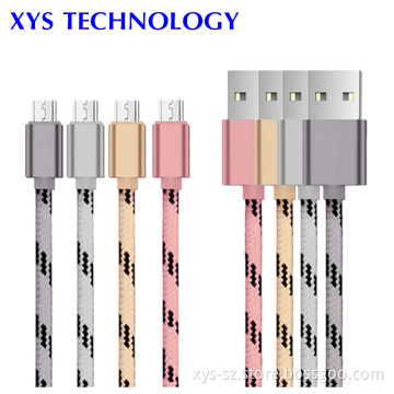 Hot Sale Braid Charging Cable, Colorful Micro Braided Data Transfer USB Cable